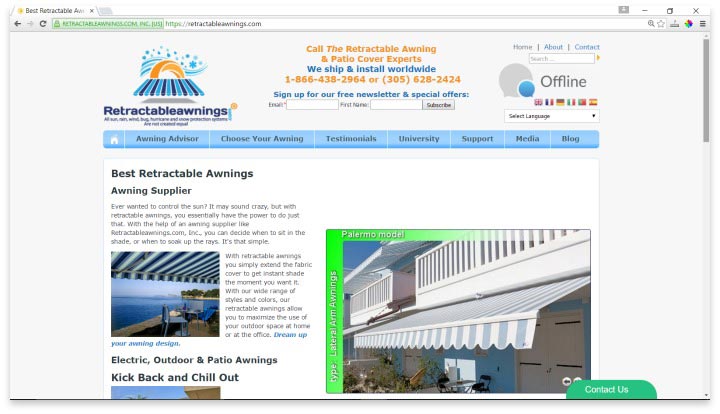 Retractable Awnings Website