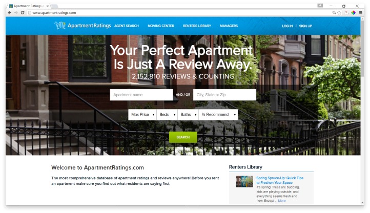 Apartment Ratings Website