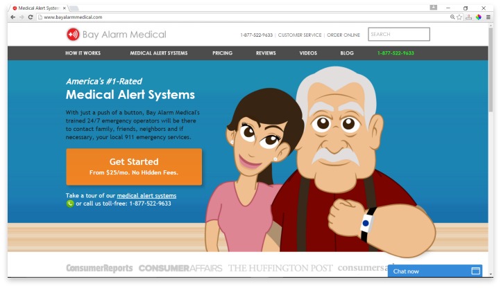 Bay Alarm Medical Website