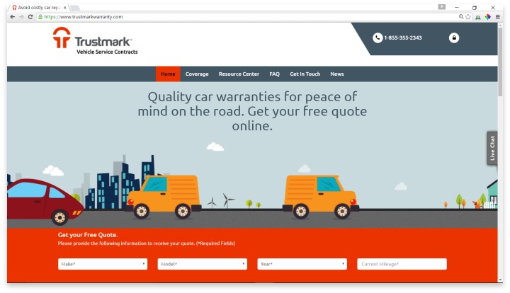Trustmark Warranty Website