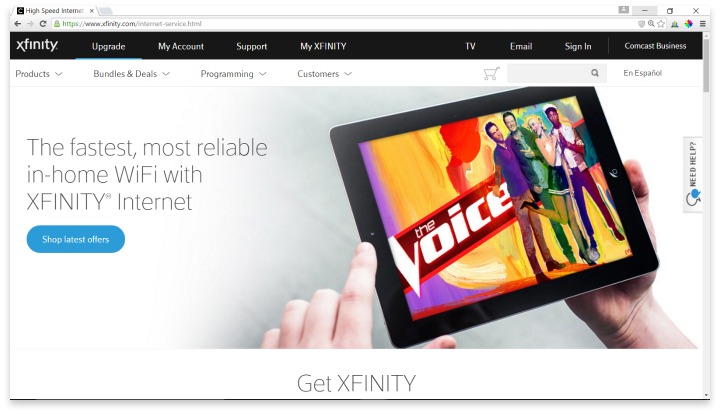 Xfinity Website