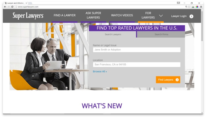 Super Lawyers Website